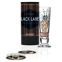 Load image into Gallery viewer, RITZENHOFF Black Label Schnapps Glass by Pietro Chiera - Fingers crossed / Good luck! Quirksy gifts australia