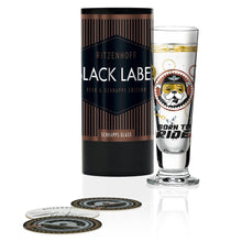 Load image into Gallery viewer, RITZENHOFF Black Label Schnapps Glass by Shari Warren - Born to Ride! Quirksy gifts australia