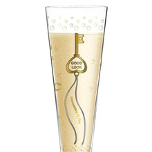 Load image into Gallery viewer, RITZENHOFF CHAMPUS CHAMPAGNE GLASS by SVEN DOGS - Key to Happiness! Quirksy gifts australia
