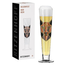 Load image into Gallery viewer, RITZENHOFF HEROES FESTIVAL BEER GLASS by ANGELA SCHIEWER - FLying Fox Special! Quirksy gifts australia
