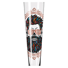 Load image into Gallery viewer, RITZENHOFF HEROES FESTIVAL BEER GLASS by SANTIAGO SEVILLANO - Beard Man! Quirksy gifts australia
