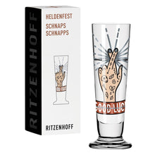 Load image into Gallery viewer, RITZENHOFF HEROES SCHNAPS GLASS by PIETRO CHIERA - Good Luck! Quirksy gifts australia
